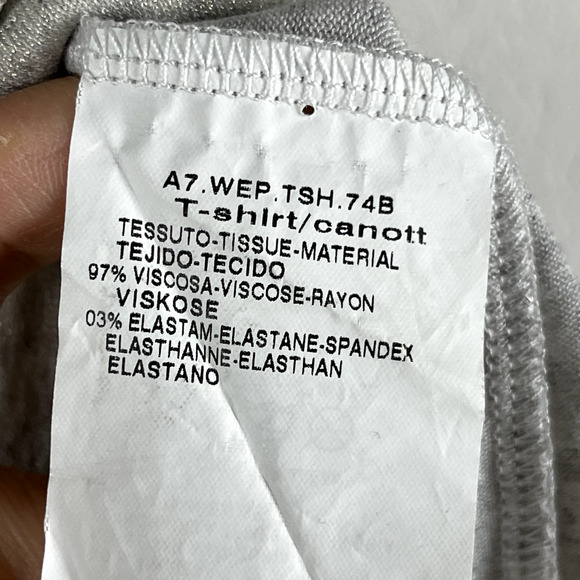 Weekend Max Mara Knit Top Womens Small Beige Gold V Neck Short Sleeve Classic - Picture 7 of 13